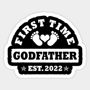 First Time Godfather Est 2022 Funny New Uncle Gift Sticker